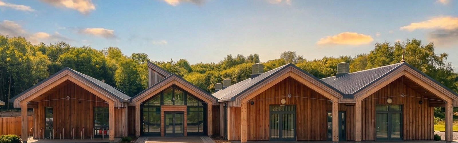 Mynydd Awel Business Centre, a timber clad eco building on Mold Business Park